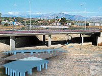 Bridge over the gully of Orgegia and Juncaret in Alicante (Spain)