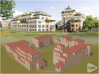 Complesso con 5 edifici ad uso residenziale + 1 padiglione centrale (edificio residenziale per anziani + palestra), SERRIS (Francia)